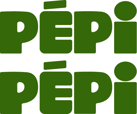 Green stylized text repeating the word 'PEPi' twice in stacked format.